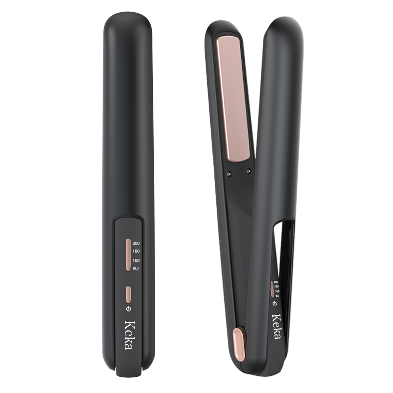 휴대용 2in1 무선 헤어 고데기 매직기 스트레이트 웨이브, 블랙 29,900원