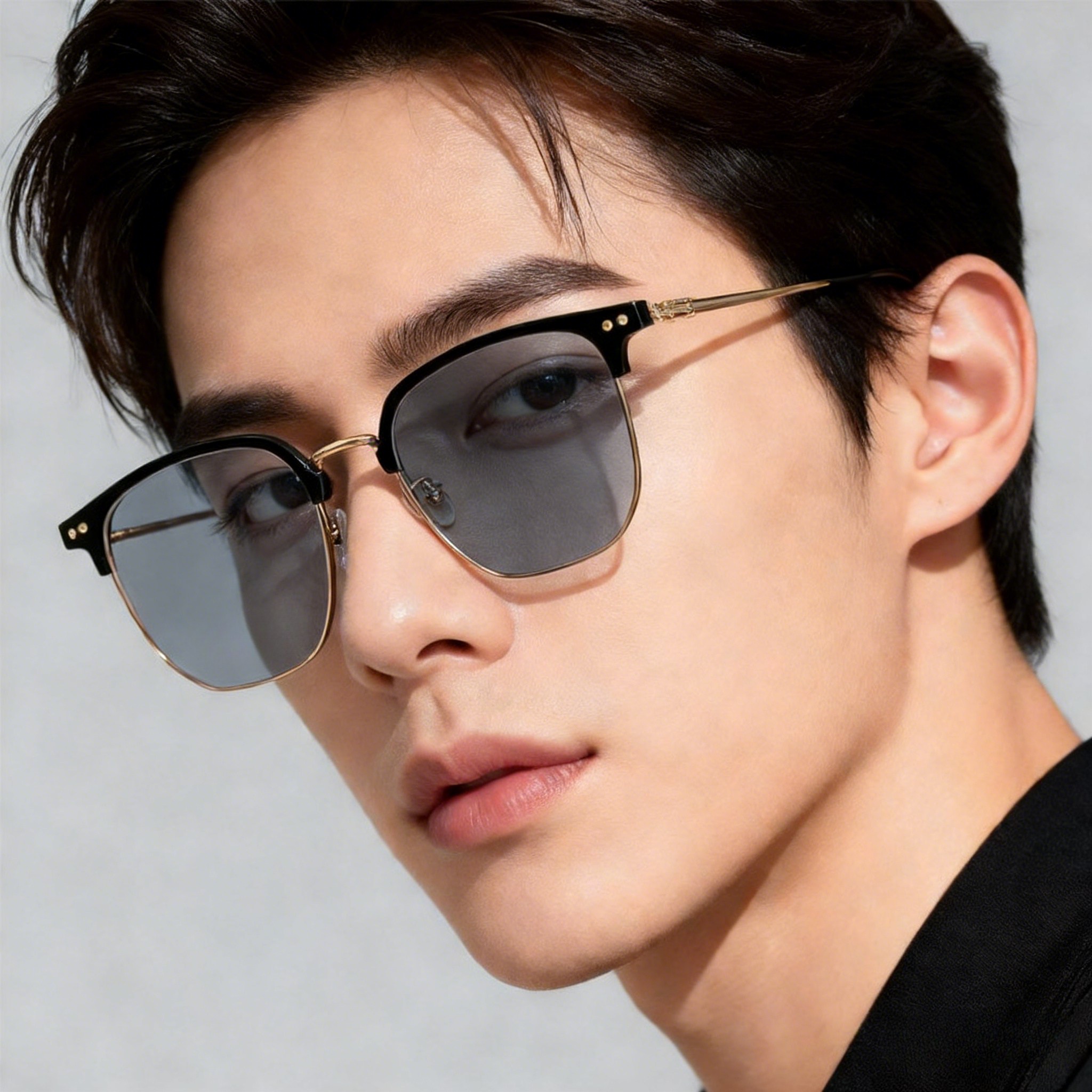 FEISEDY 블루라이트 차단 변색 렌즈 사각 반무테 여성 남성 안경 B1614 17,400원