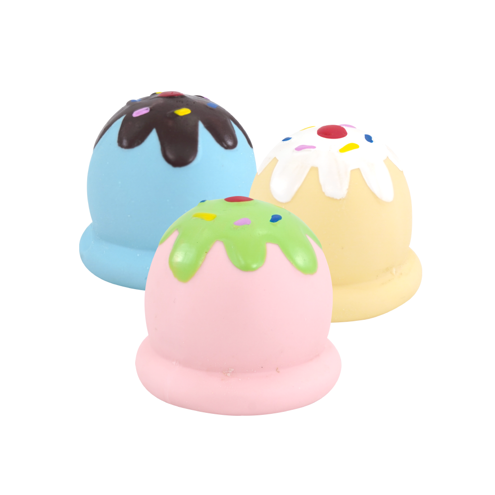 펫베오 컬러팝 아이스크림 라텍스 강아지 삑삑이 장난감 공 3종 세트, 1세트, 민트+레몬+딸기 14,900원