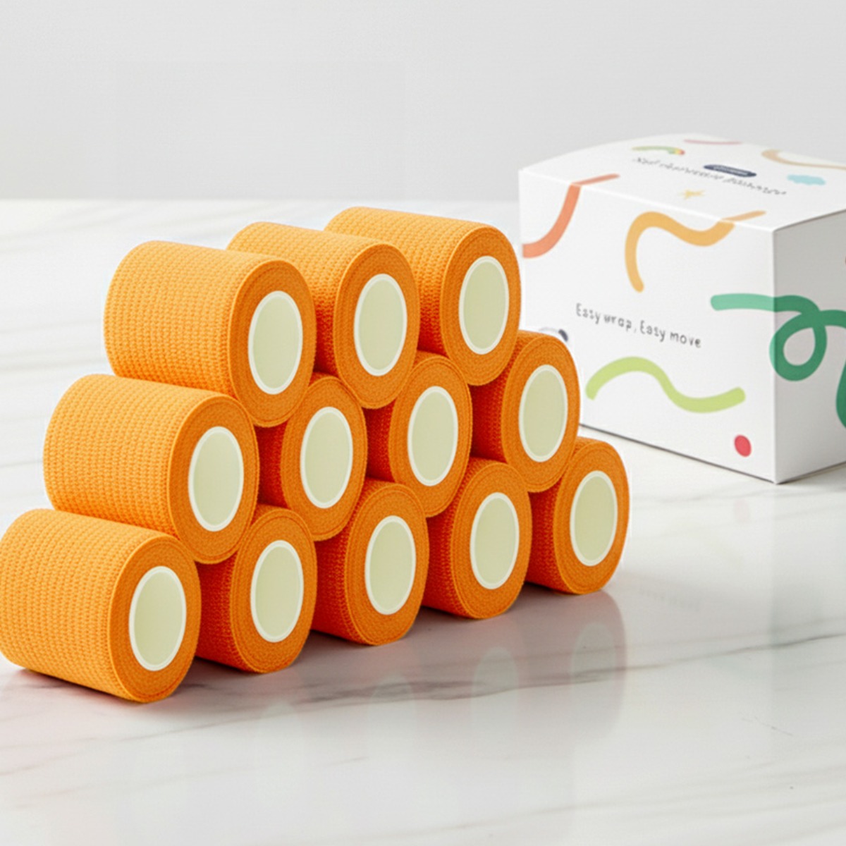 이티씨몰 자가점착 밴드 5cm 압박붕대 10+2 오렌지, 1개 13,600원