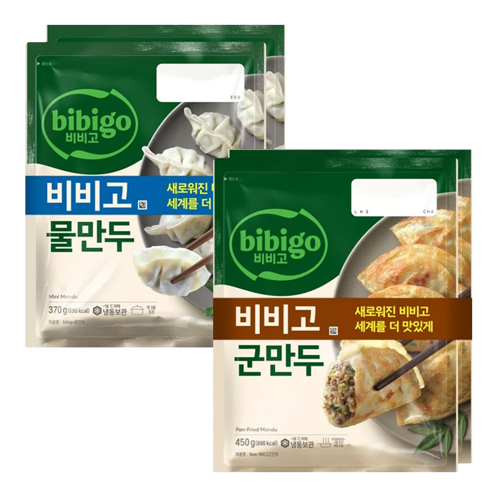 CJ 비비고 군만두 450g X 2봉 + 물만두 370g X 2봉, 1세트, 1.64kg 18,490원