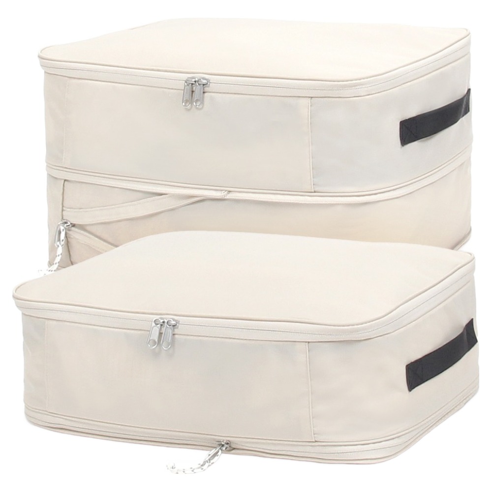 올리빙 여행용 압축 파우치 라이트 베이지, 2개, 1개입 29,800원