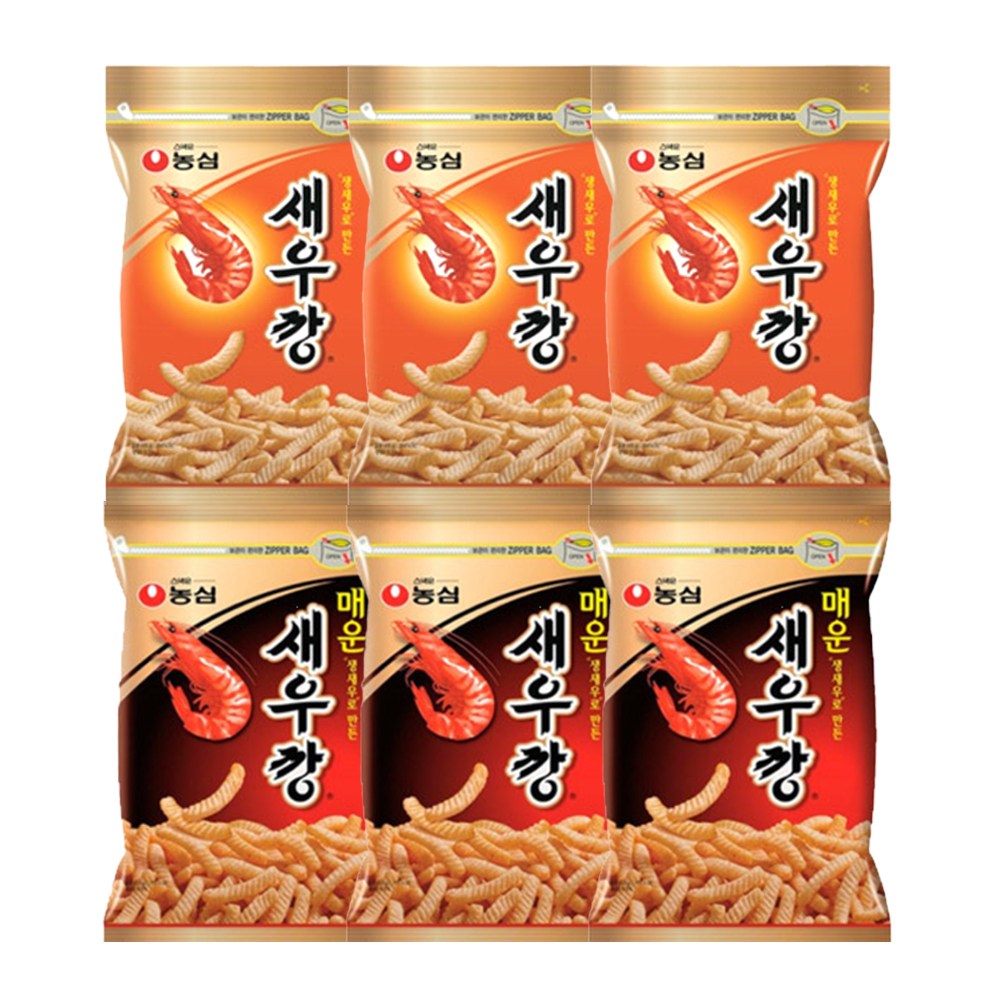 농심 스낵 대용량 지퍼백 새우깡+매운새우깡 3개씩 37,200원