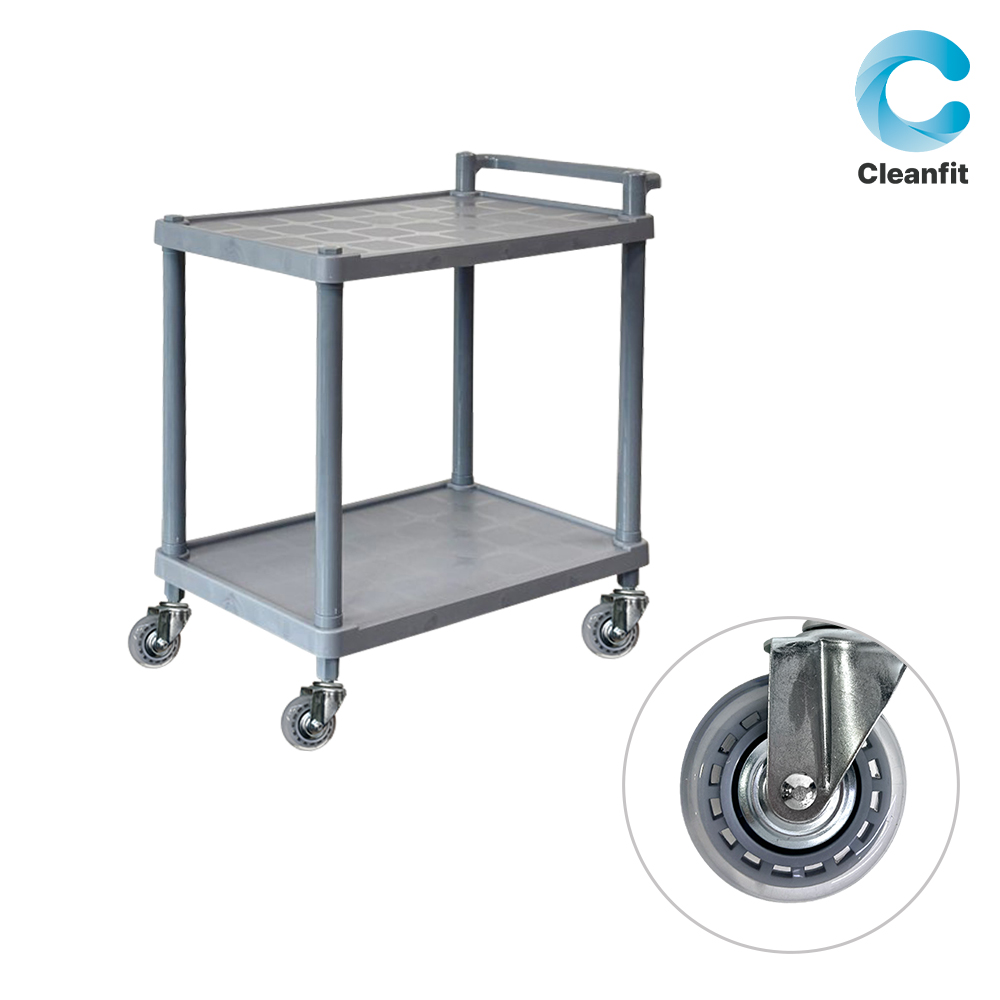 크린핏 2단 ABS 식당 서빙 카트 회색 (무소음 바퀴), 1개 93,900원