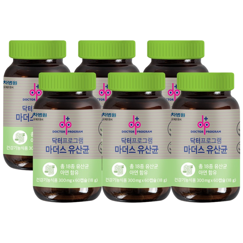 차바이오 닥터프로그램 마더스 유산균 6병 12개월분 냉장배송 온가족 유산균 패밀리, 60정, 6개 59,700원