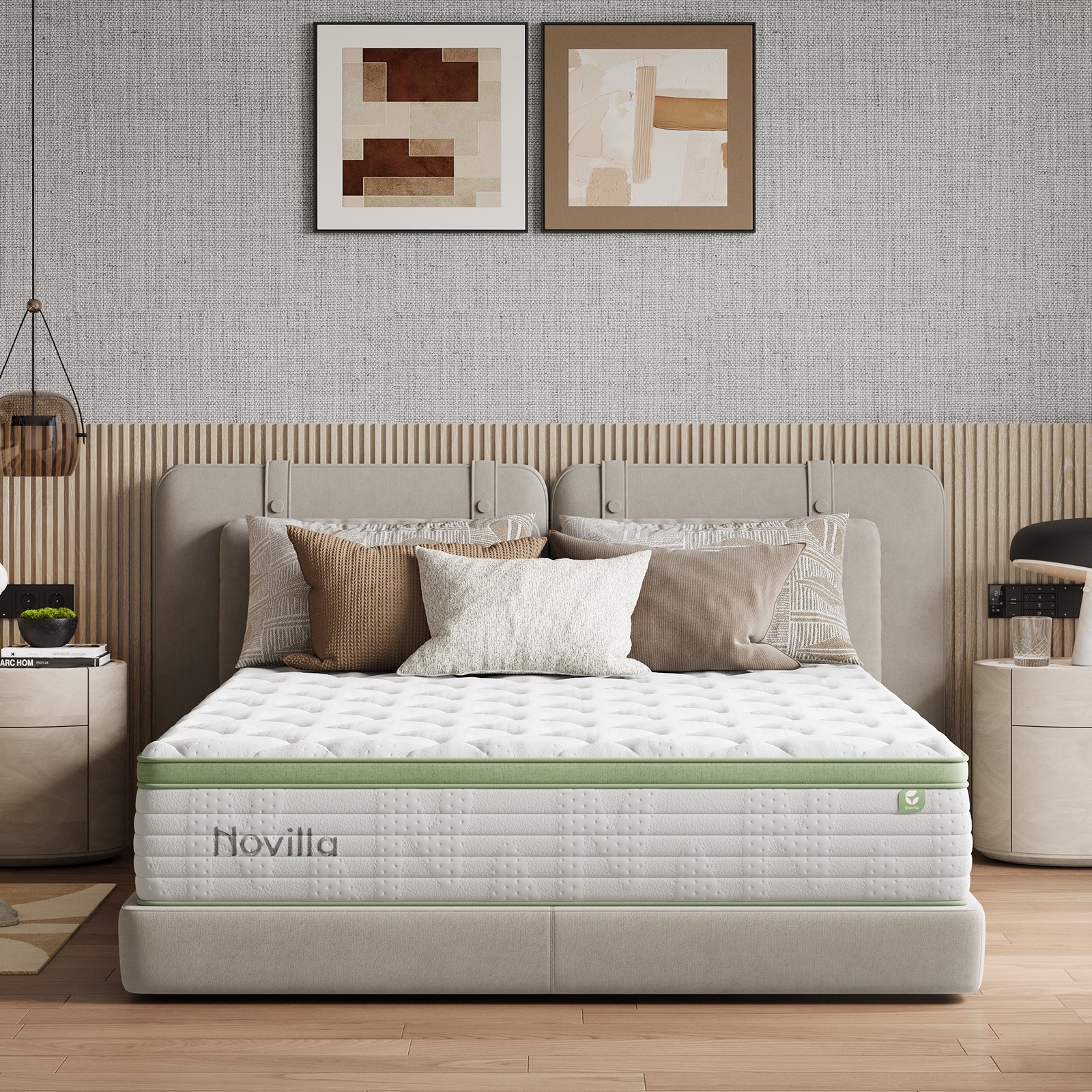 Novilla 녹차 스프링 침대 매트리스 싱글 무음 천연 항균 및 탈취, 중간, 26cm 228,800원