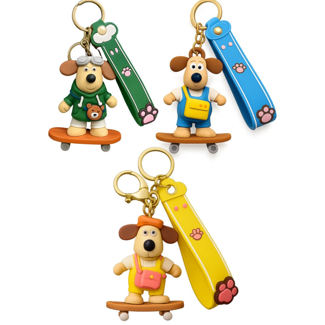 온리코 스케이트보드 강아지 가방 자동차 키링 3종 7,710원