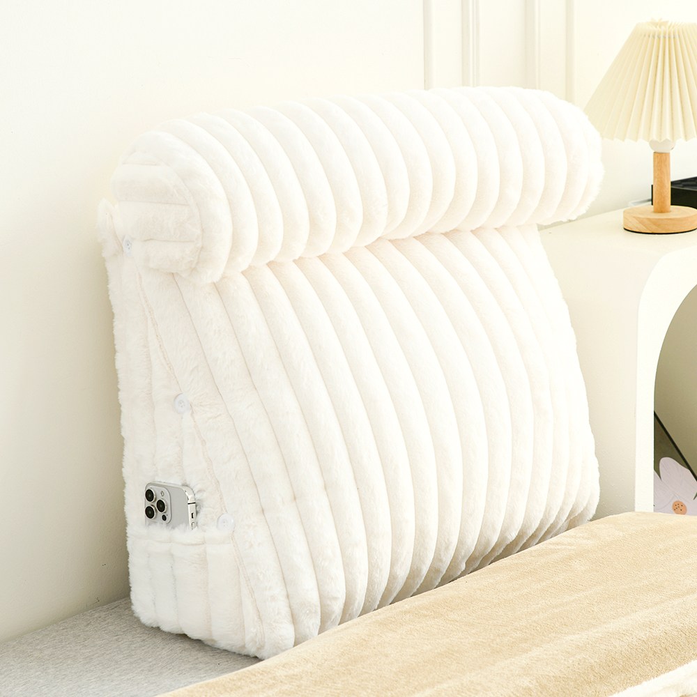 소하임 버니블룸 삼각 등받이 쿠션, 화이트 22,800원