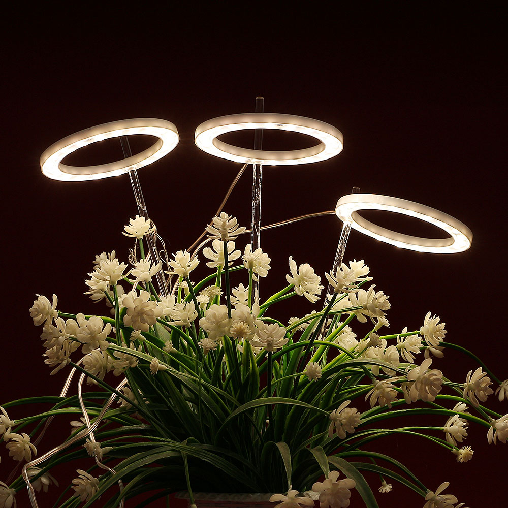 엔젤링 화분 LED 식물등(3헤드) (웜색) 전구색 생장 식물조명 33,990원