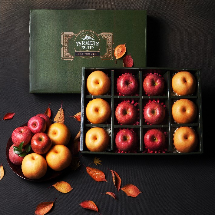 [명품] 저탄소 gap인증 사과,배 혼합세트1호 5.4kg(6+6입)/부직포가방포함 79,000원