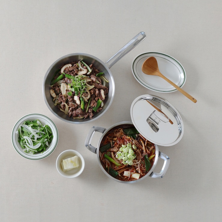 쿡에버 통 3 중 냄비 20cm & 멀티 웍 24cm 74,890원