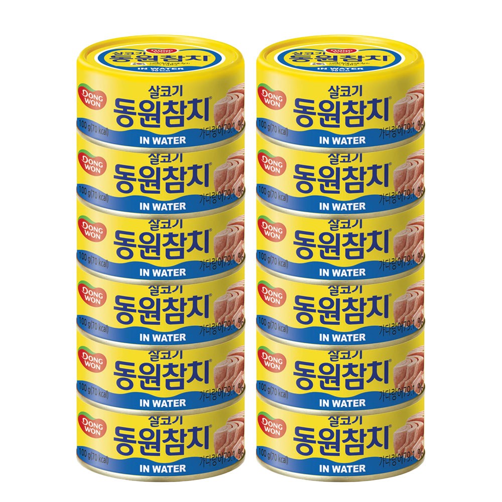 동원참치 동원 참치 인 워터, 100g, 12개 24,900원