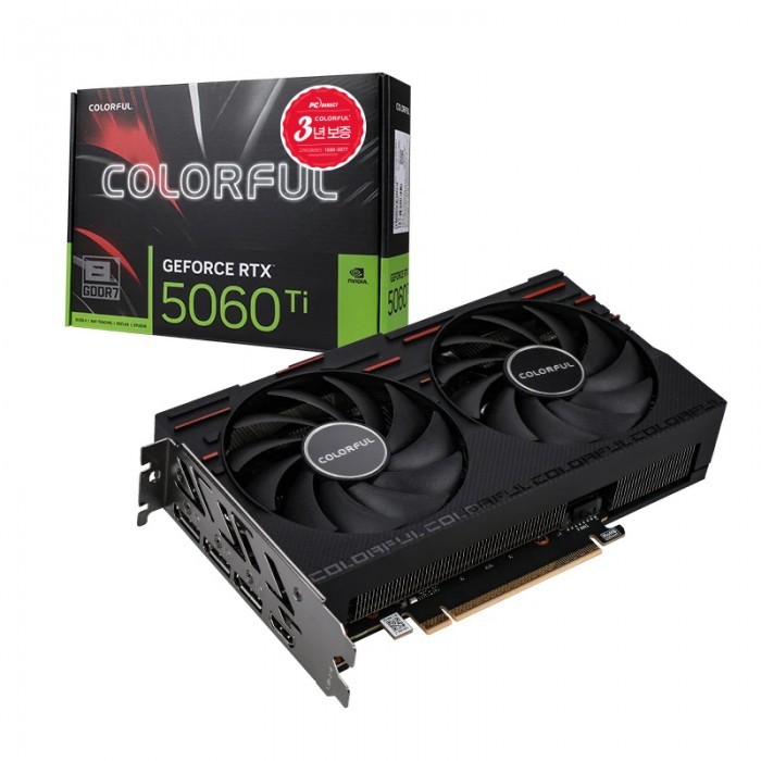 COLORFUL 지포스 RTX 5060 Ti GAMING DUO D7 8GB 피씨디렉트, 단일상품 601,000원