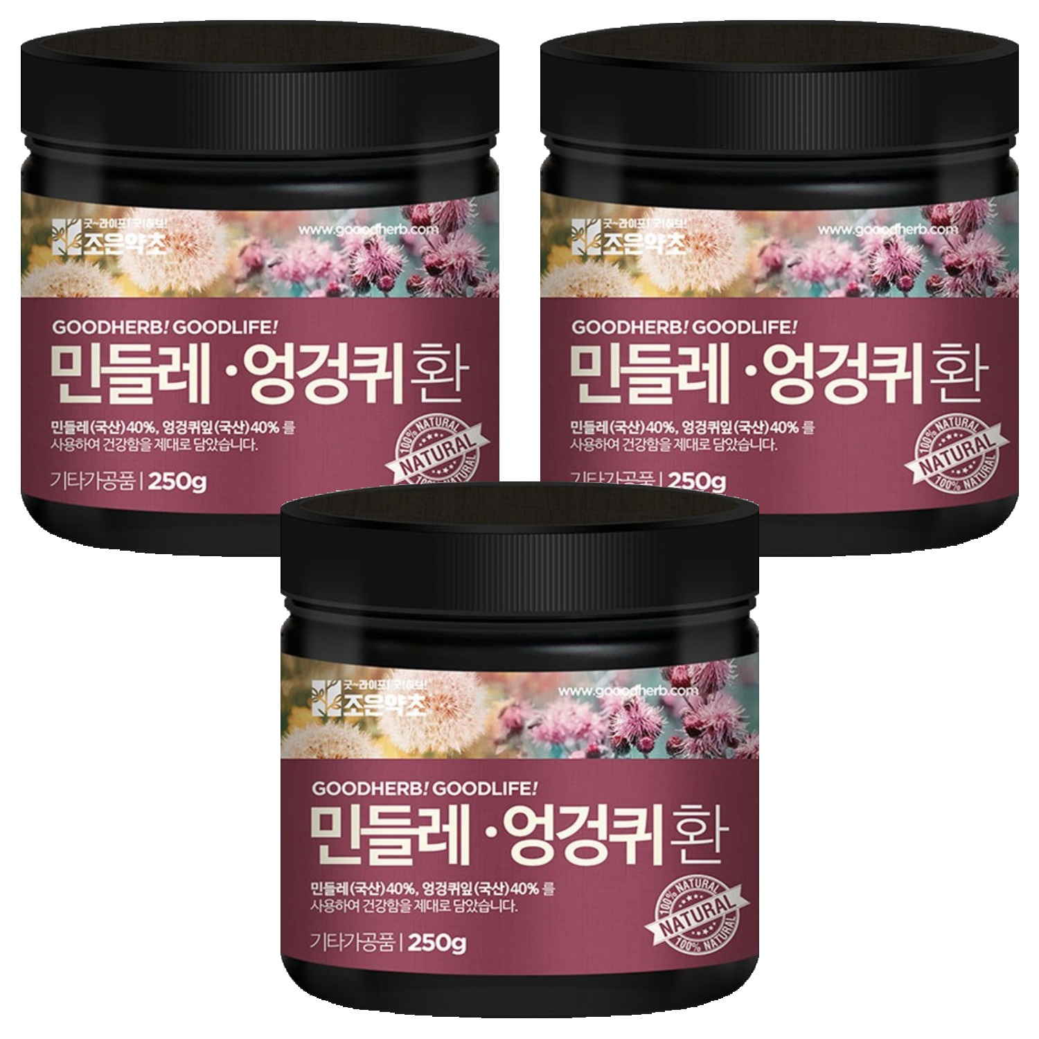 조은약초 프리미엄 민들레엉겅퀴환, 3개, 250g 35,700원