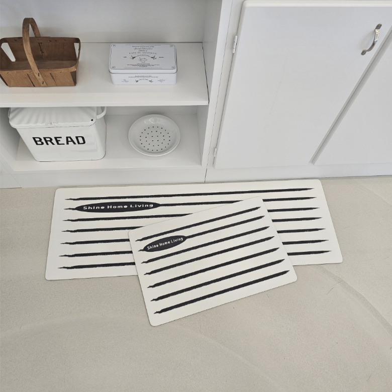 샤인홈리빙 세척 가능 규조토 발매트 욕실 주방 현관 매트, 스트라이프 규조토발매트_다크그레이, 1개 11,900원