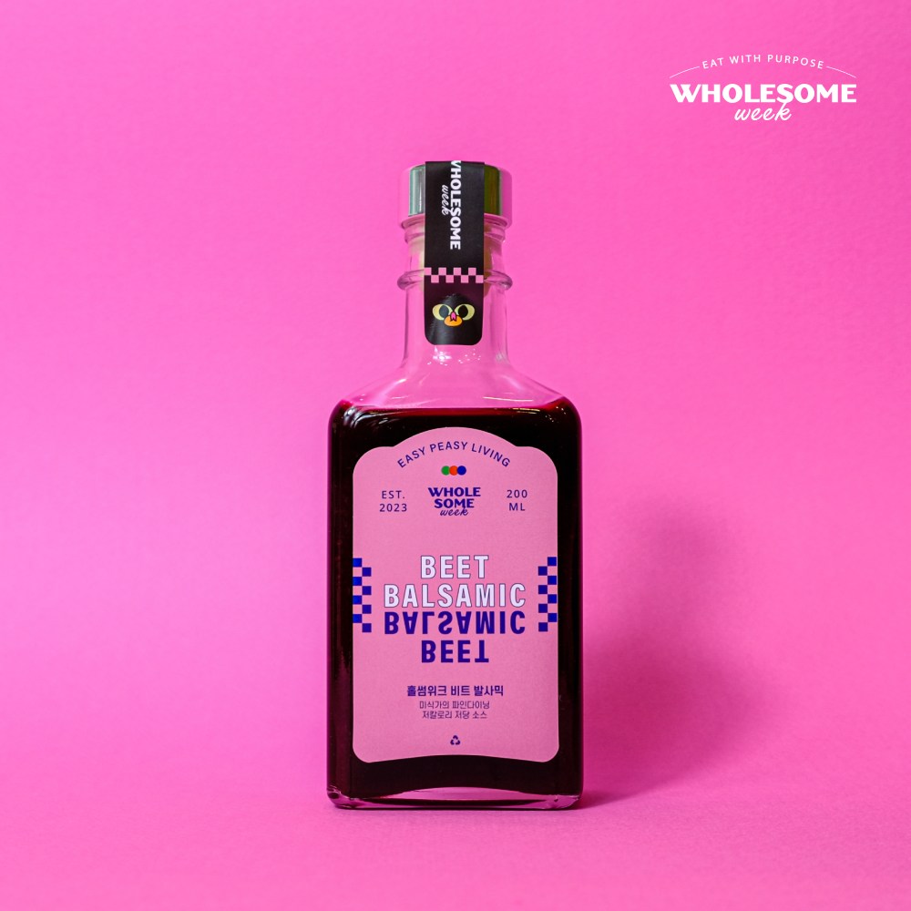 [홀썸위크] 저당 비트 발사믹 저칼로리 저지방 다이어트 샐러드 소스 드레싱, 1개, 200g 19,900원