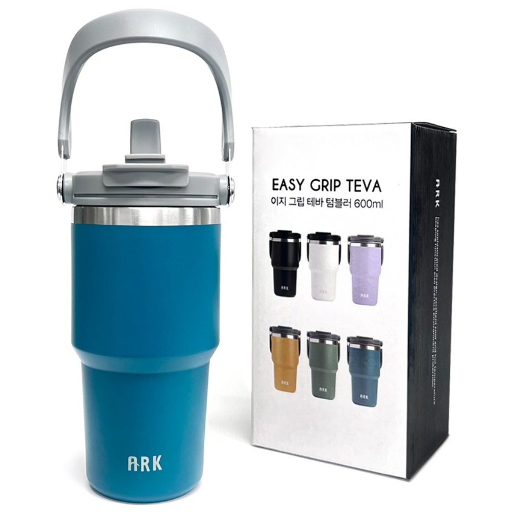 아크 이지그립 스트로우 빨대 대용량 텀블러, 600ml, 블루, 1개 15,900원