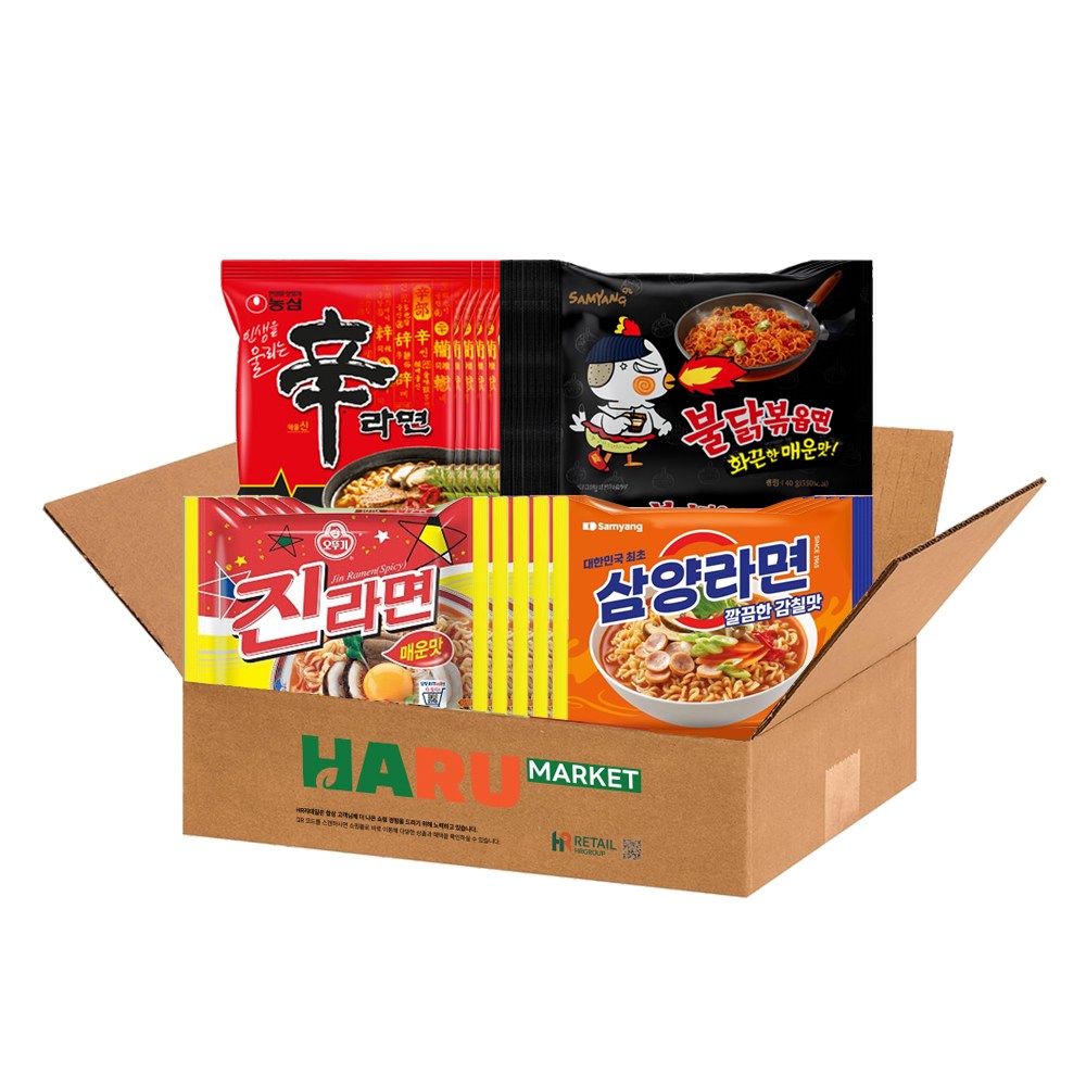유통기한 넉넉 혼합 박스 (신라면5+불닭볶음면5+진라면매운맛5+삼양라면5) 에이치알리테일 C타입 18,800원