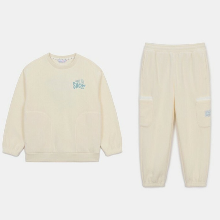 [백화점 출고] 네파키즈 상하복 세트 남아 스노우렛 쭈리 맨투맨 약기모 조거 팬츠 상하세트 64,700원