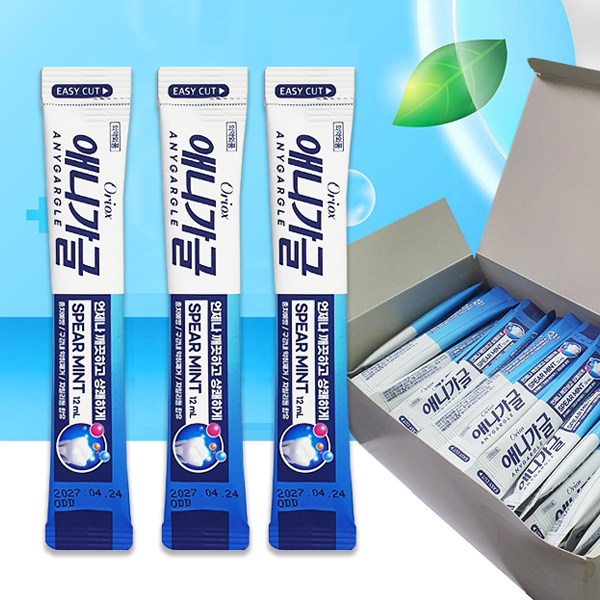 오릭스 (Oriox) 입속미인 후레쉬 애니가글 휴대용 스틱형 (1회용 파우치)  스피아민트향 54,730원