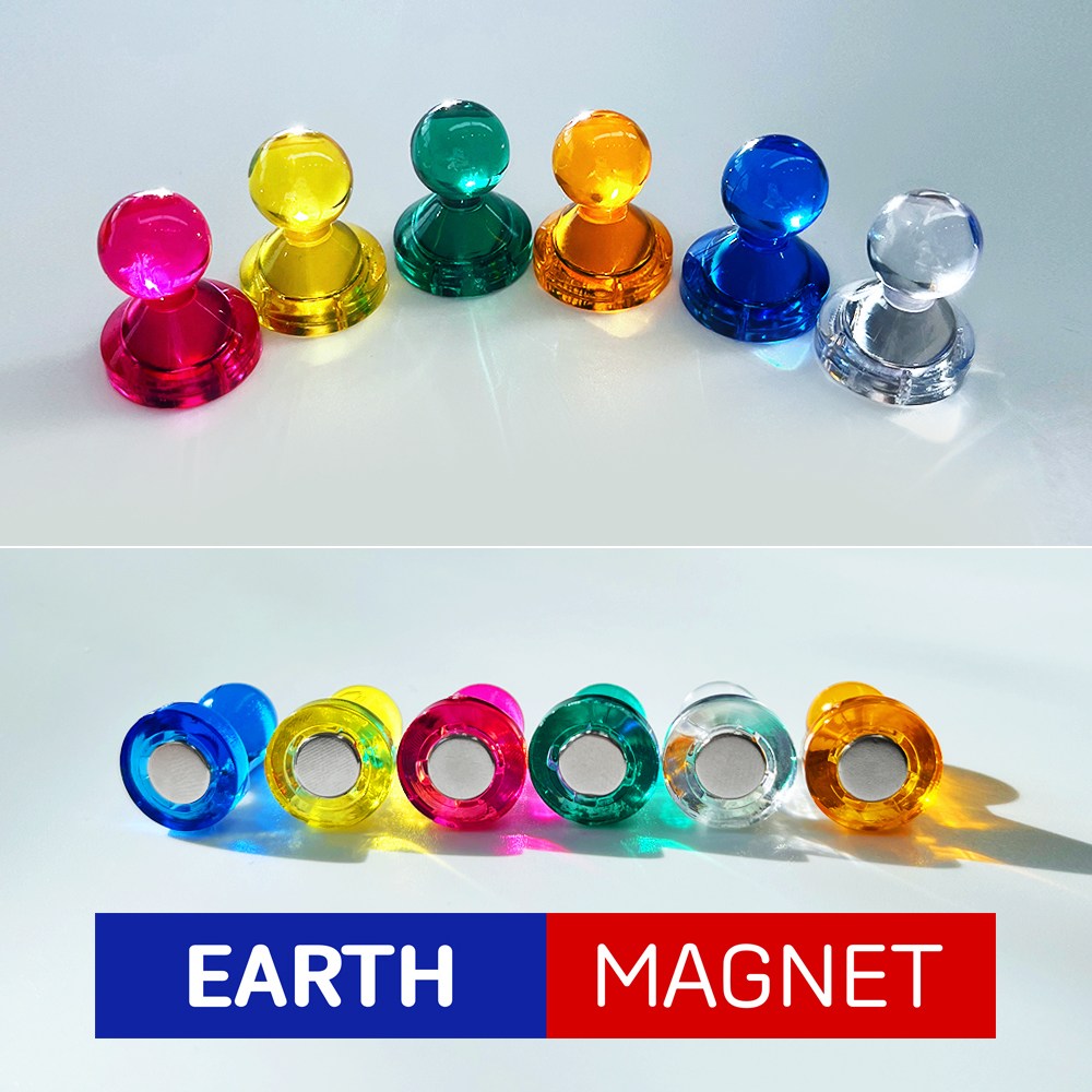 국산 네오디움 컬러 큐티 자석 초강력 메모 원형자석 스탬프 보드 290원