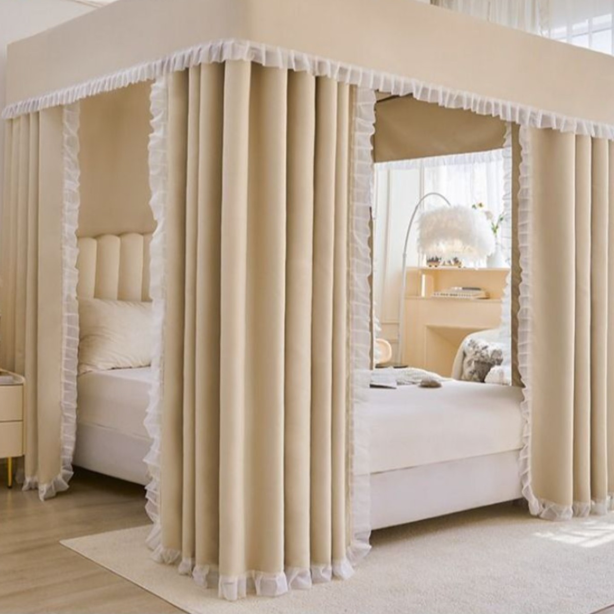 우브로 쉬폰 사각 암막 커튼 캐노피 난방 텐트 172,000원