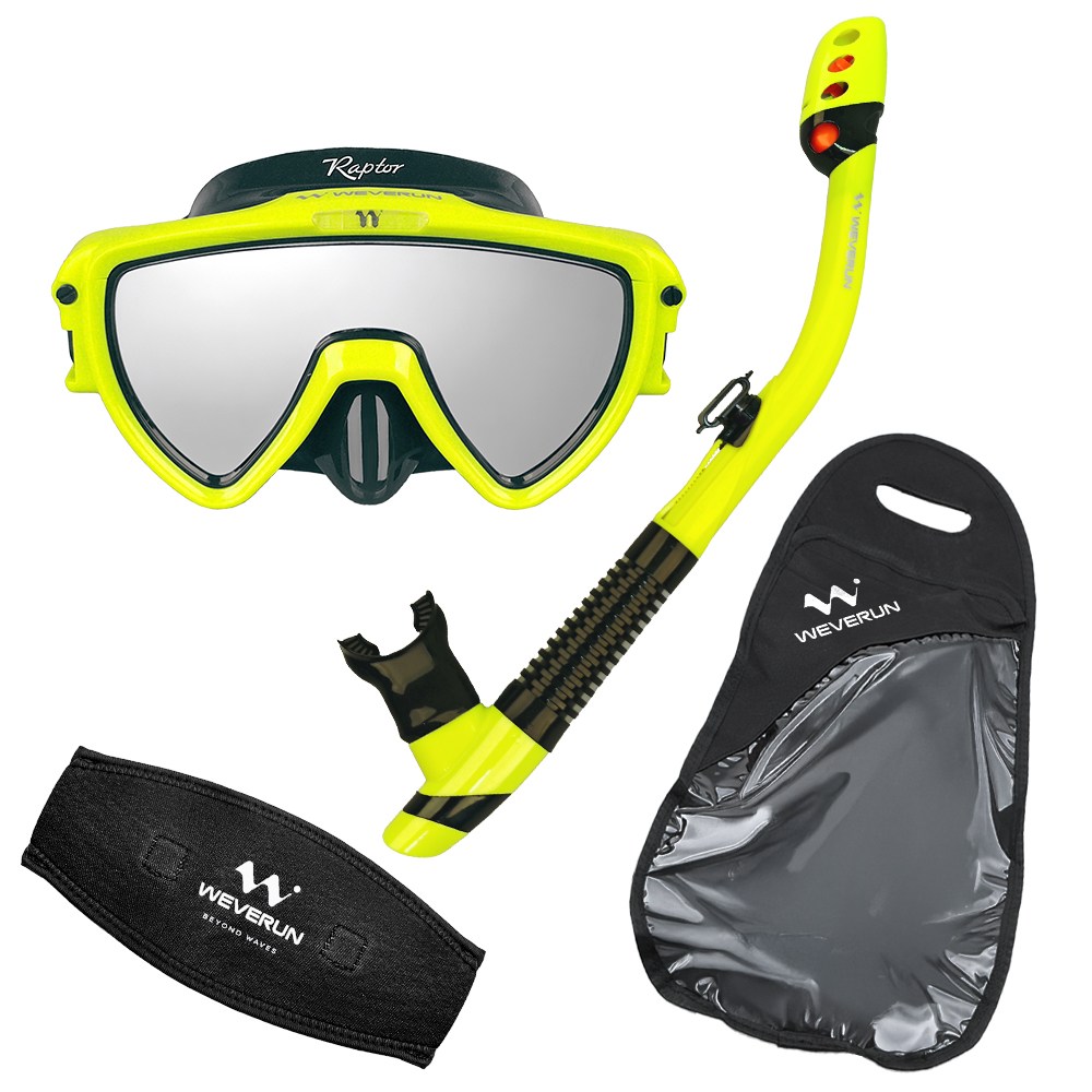 위베런 랩터 스노클링 마스크 세트 미러렌즈 자외선차단 + 머리엉킴방지 스트랩커버 + 고급가방 36,900원