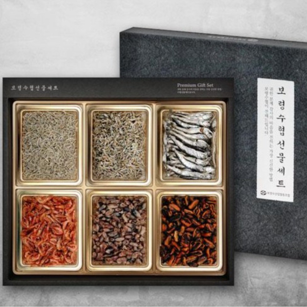 보령수협 멸치선물세트 특선3호 -대멸120g,소멸130g,세멸150g,홍새우90g,꼴뚜기170g,건홍합270g, 1개 64,900원