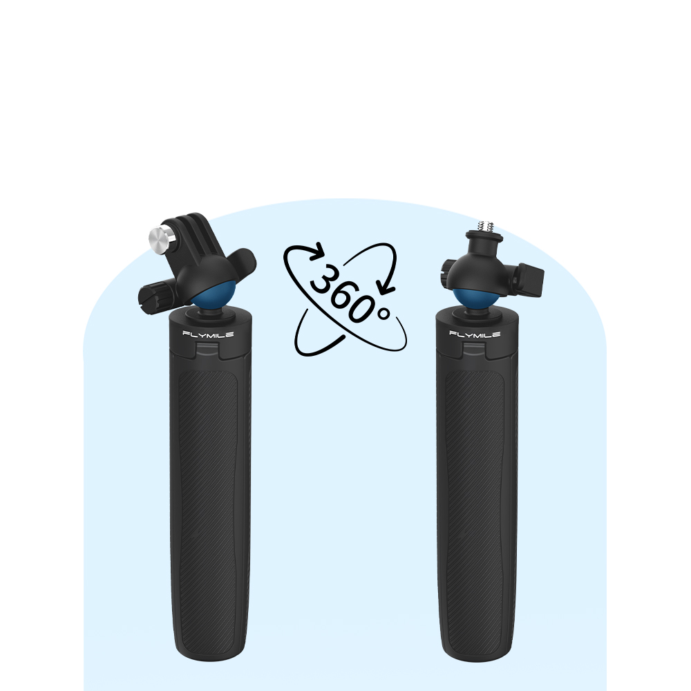 FLYMILE 볼헤드 연장 삼각대 포켓3 인스타360 X5 오스모 액션6 고프로13 에이스프로2 호환 360도 각도조절 4단 신축 1/4나스&투클로우 타입 휴대용 촬영 액세서리, 1개, 2집게 30,000원