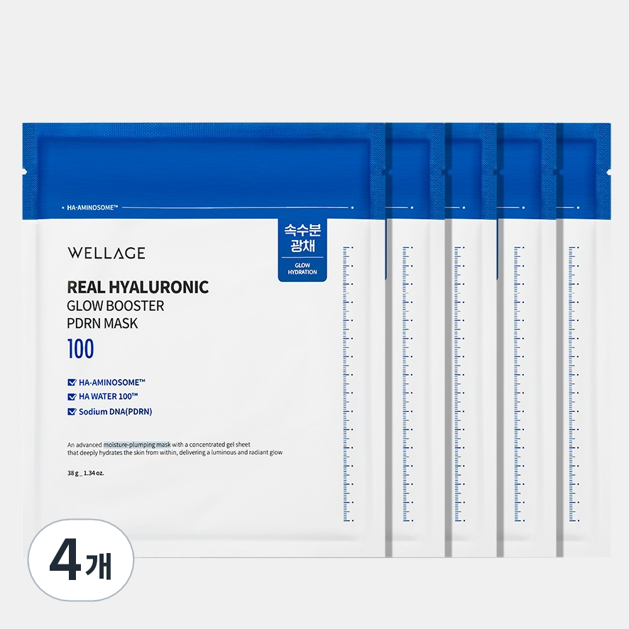 웰라쥬 리얼 히알루로닉 글로우 부스터 PDRN 마스크, 5개입, 4개 116,000원
