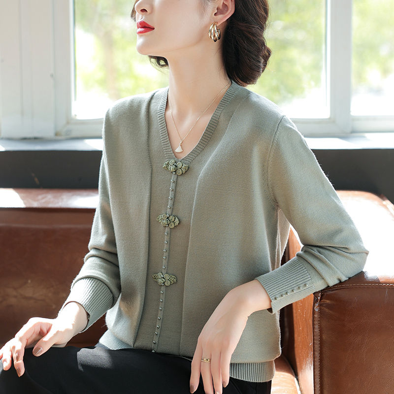 COSYEVNO 중년 엄마 카디건 가을 빅사이즈 루즈핏 패션 브이넥 얇은 긴팔 상의 40~50대 엄마옷 lyjmmcxsy-8 29,080원