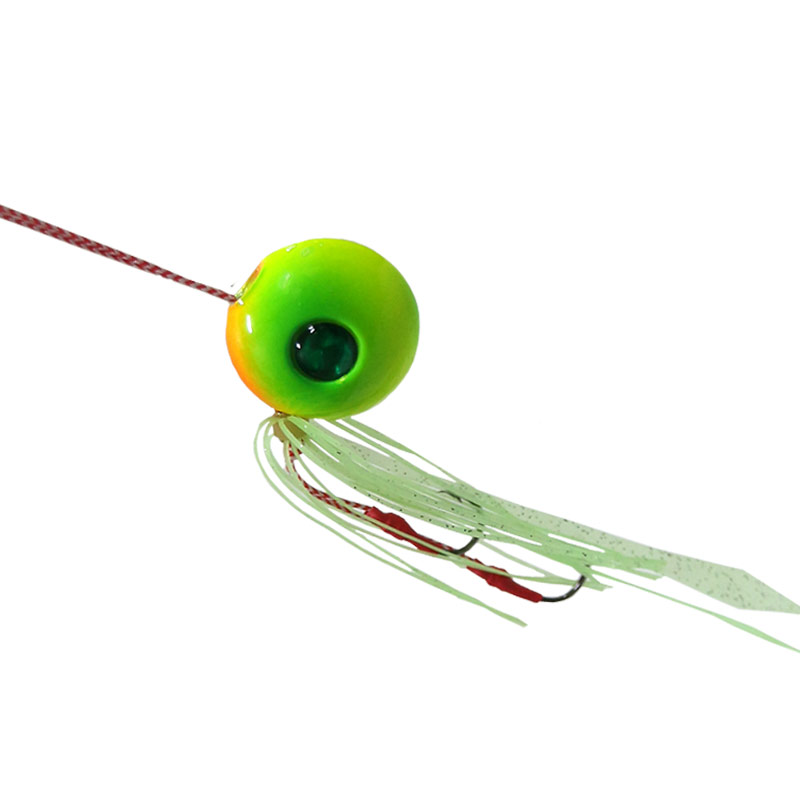 BNF 유동 슬라이드 타이라바 러버 참돔 부시리 낚시용 3p set, 60g, 60g그린, 3개 9,000원