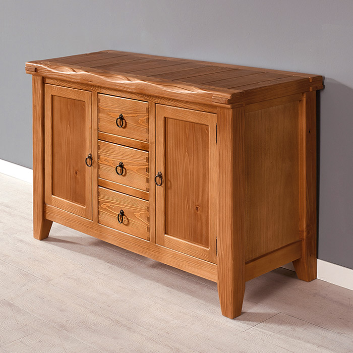 [마루엔개비] 우리목 양문수납 3거실장 소나무원목 TV대 1,054,000원