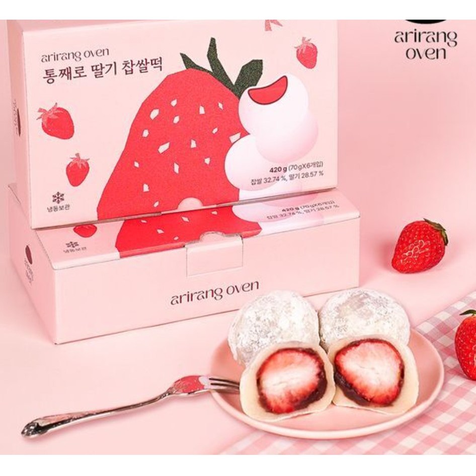 아리랑오븐 통째로 생딸기 쫀득 찹쌀떡 70g 6개입 23,900원