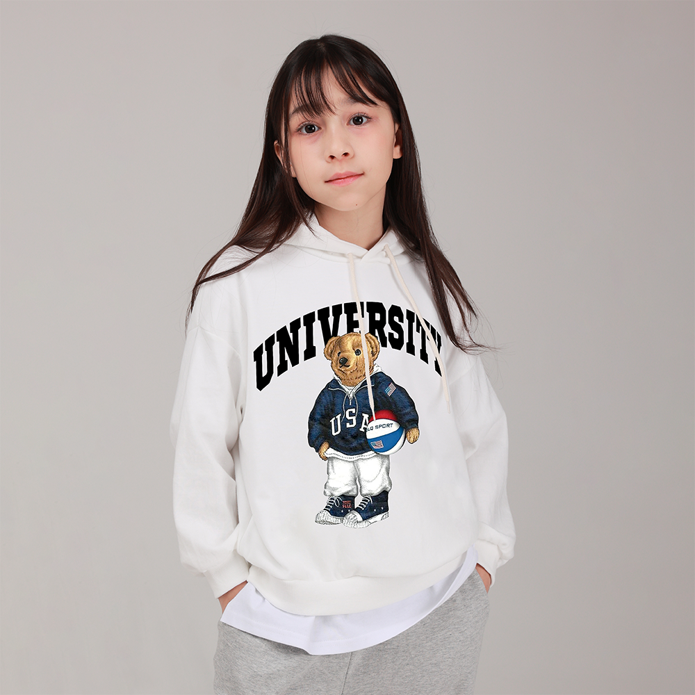 [국내 생산] 마고주니어 주니어용 오버핏 농구곰 후드 티셔츠 [키130/키140/키150/키160] 26,700원