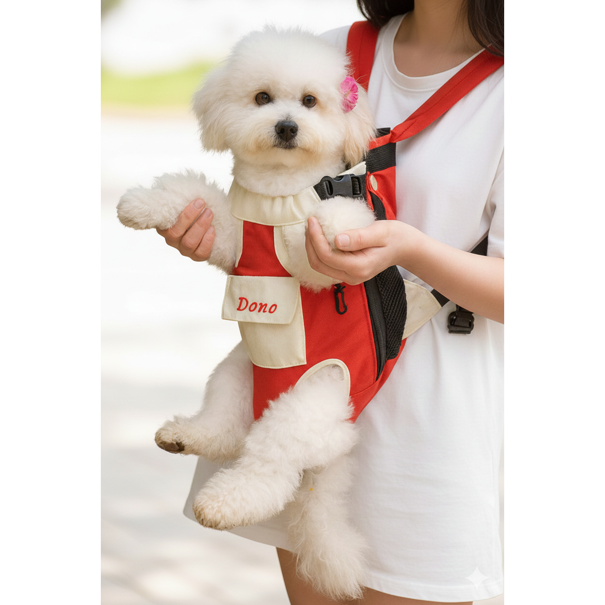 휘서댕 강아지 고양이 앞 포대기 앞가방 이동장 이동가방 슬링백 산책가방 빨강 19,900원