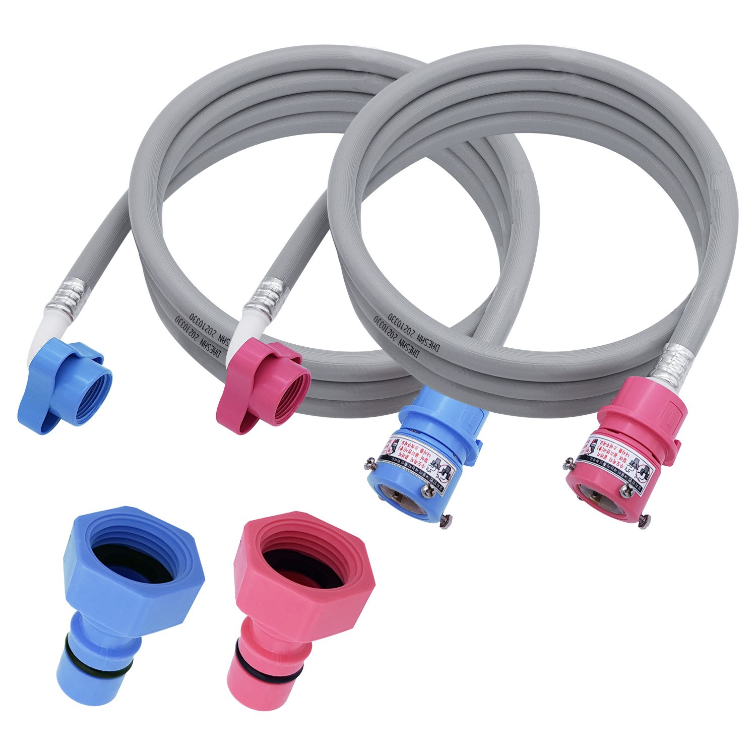 국산 세탁기호스 삼성 LG 대우 급수호스 3미터 냉수+3미터 온수 세트, 1개, 현재가 15,200원