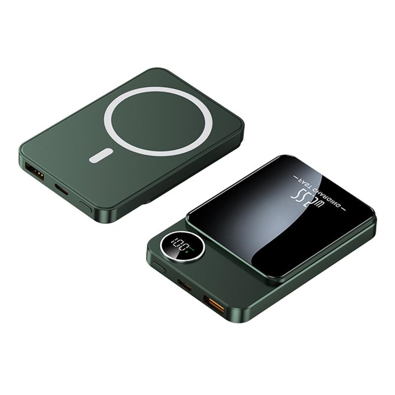 맥세이프 보조배터리 10000mAh 무선 대용량 가벼운 아이폰 갤럭시 사용가능, 그린, 현재가 19,290원