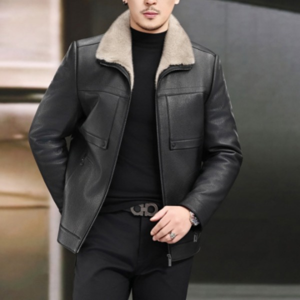 가죽점퍼 밍크 오토바이 재킷 바이크 블루종 퍼 남성 레더 겨울 가을 캐주얼 남자 라이더 무스탕 2,044,200원