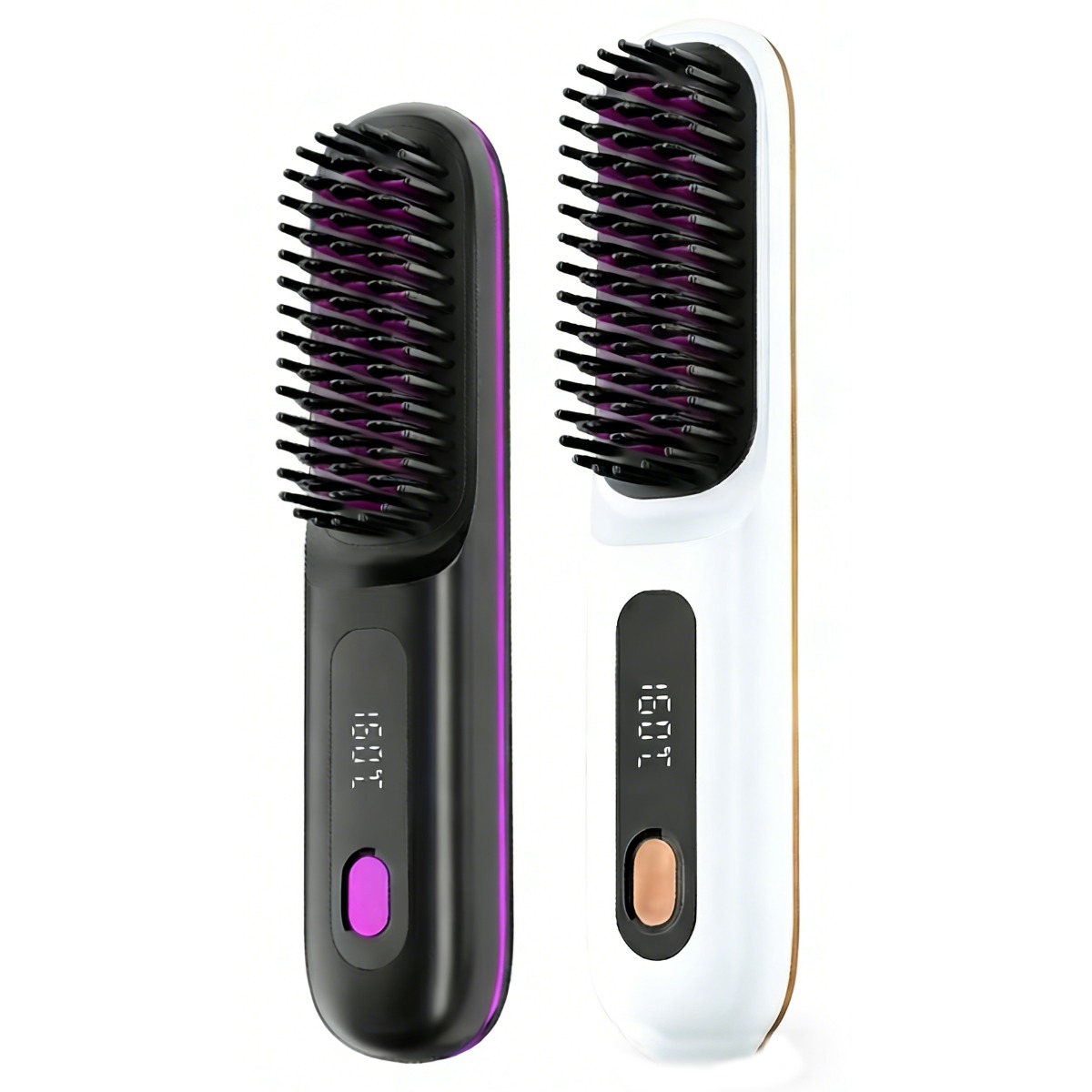 무선 빗형 음이온 스트레이트너 휴대용 헤어 스타일러 3단 온도 조절, 검은색, 1 15,400원