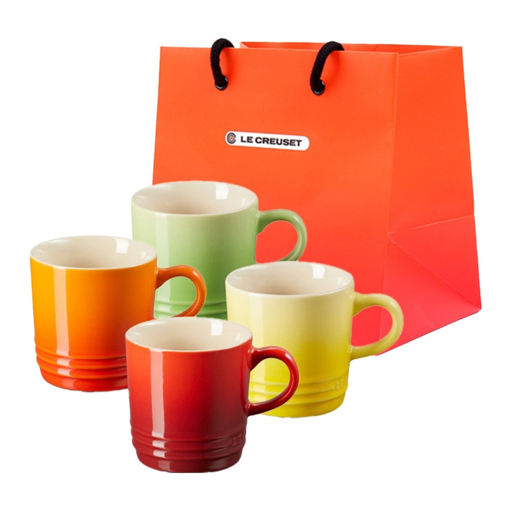 르크루제 카푸치노 머그컵 200ml x 4종 세트 + 쇼핑백 S 64,300원