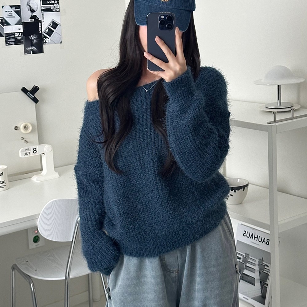 [여리핏_털빠짐X] 르위 여성 앙고라 세미 크롭 니트 가디건 루즈핏 여리여리 긴팔 티셔츠 19,990원