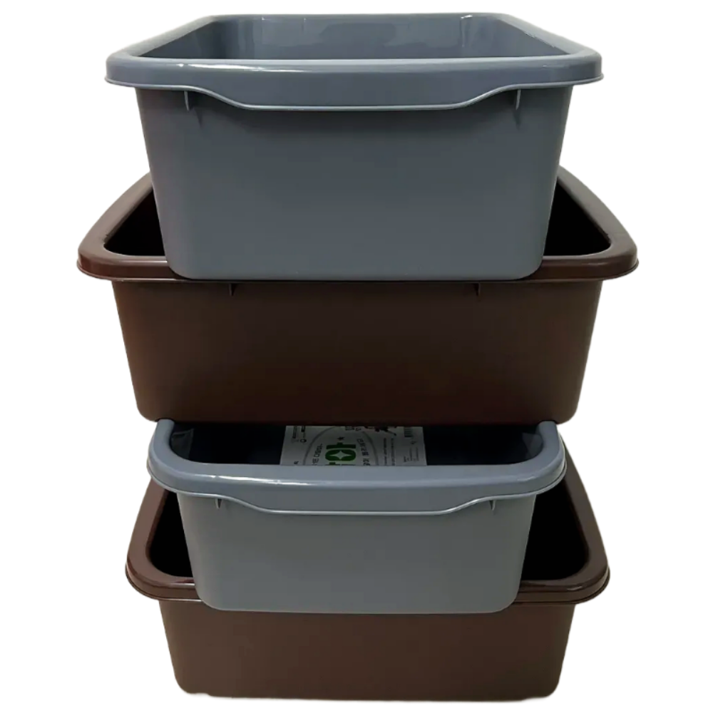 나코 플라스틱 설거지통 적층바구니 적층형 수납함 싱크대 설거지통 식당 업소용 사각 주방, 2개, 회색 17,000원