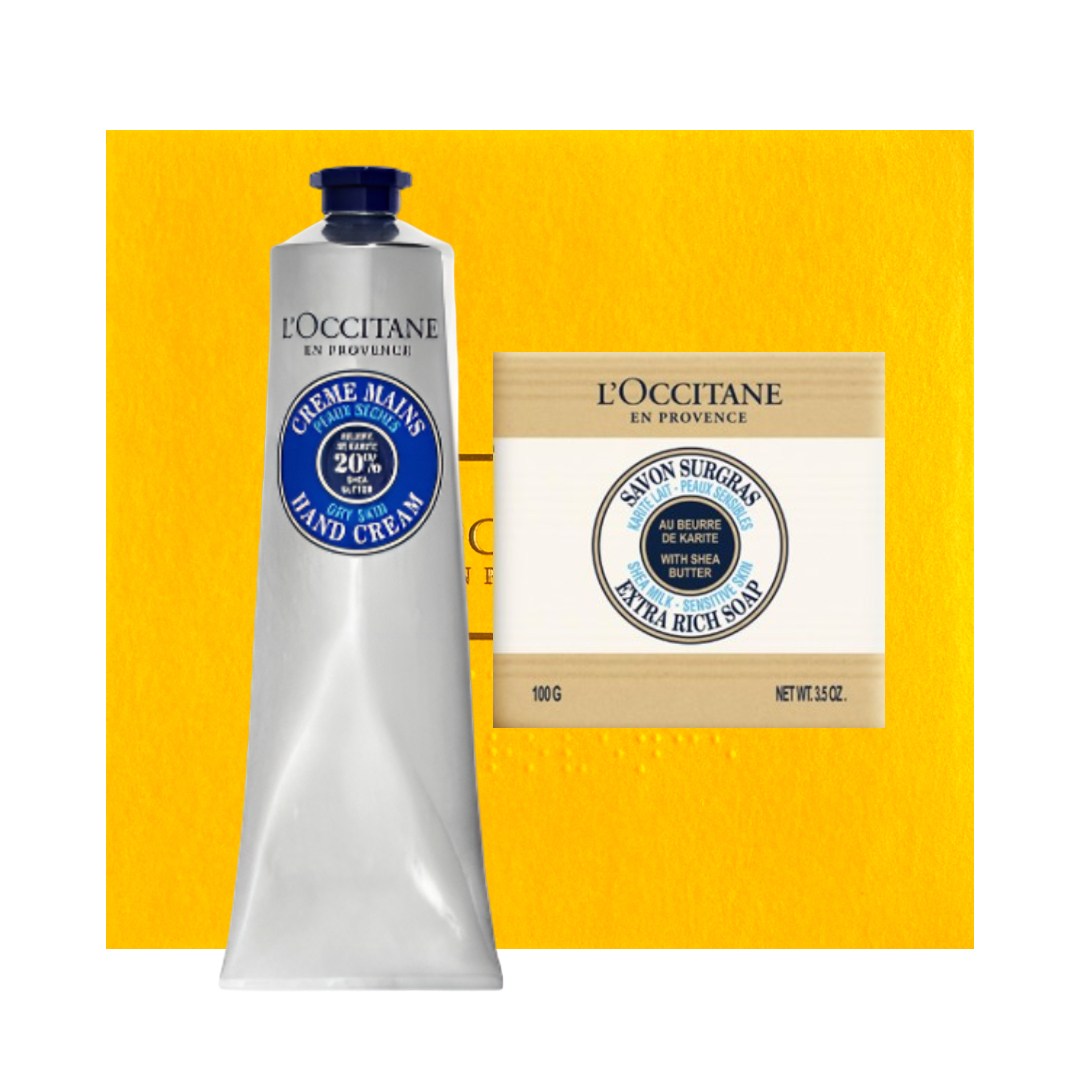 록시땅 시어 버터 핸드크림 150ml + 시어버터 솝 밀크 100g 듀오 선물세트 (선물 포장 쇼핑백 동봉) 47,000원