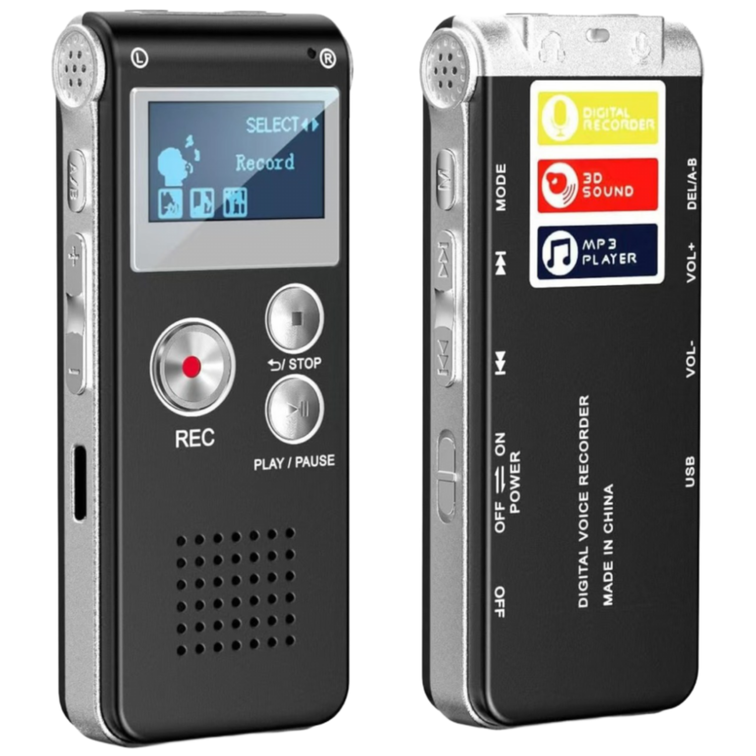 HOMIE 초소형 레코더, 휴대용 고음질 레코더, 디지털레코더, 고성능 스마트대화면 8G 레코더로 장시간 사용, 블랙, N28 33,800원