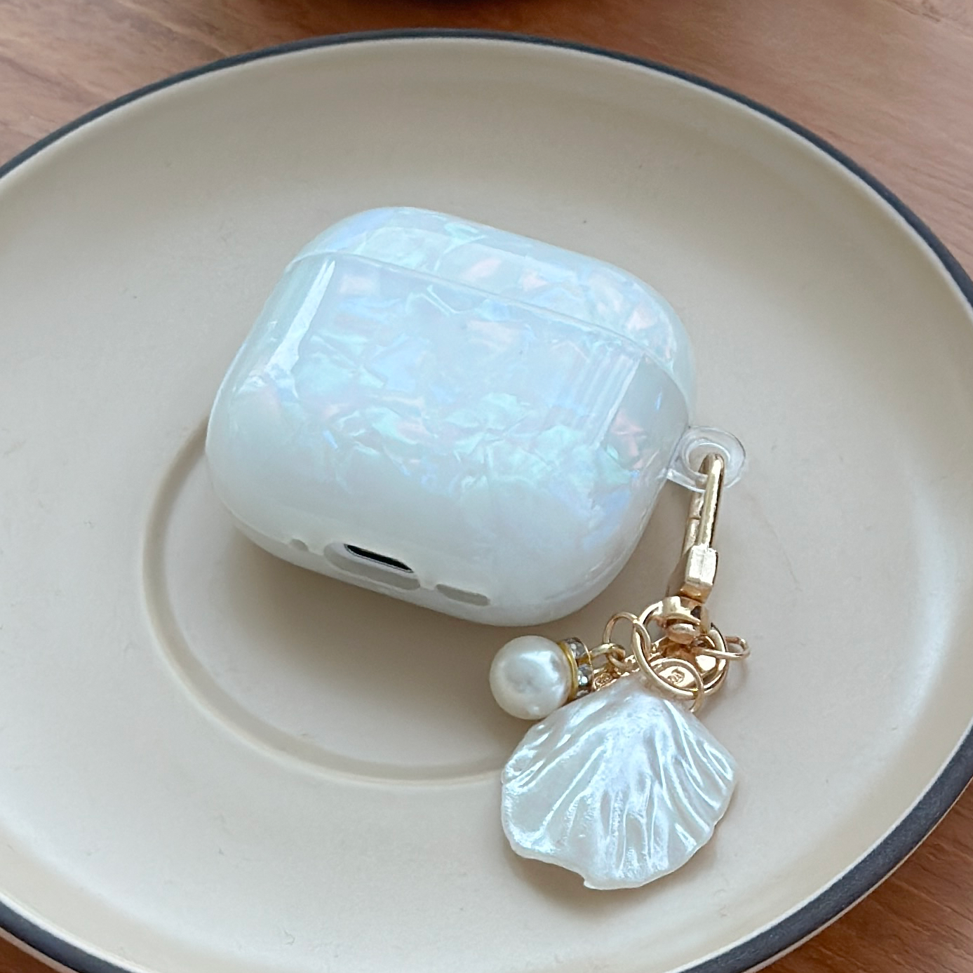 링고룸 에어팟 자개쉘 케이스 키링 세트 보호 하드 실리콘 + 청소브러쉬 증정 9,900원