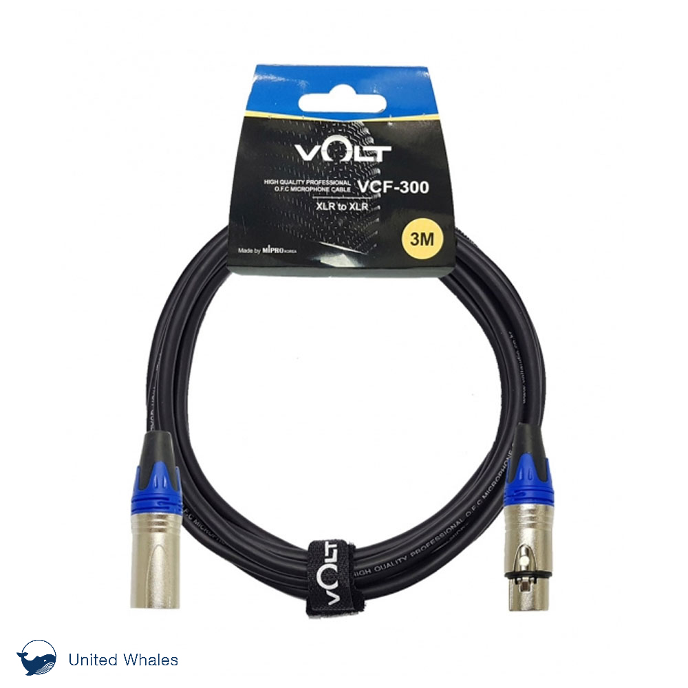 VOLT 마이크 케이블 VCF-300 XLR 캐논 3M 보컬 강의용 유선 다이나믹 마이크 연장 음향 선 [정품/빠른배송] 11,600원
