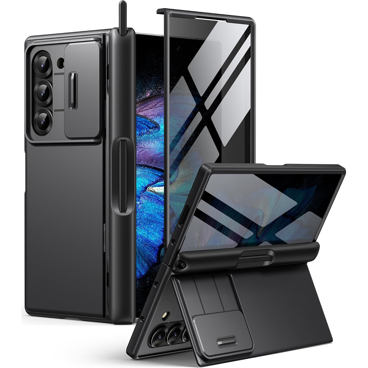 통에이트 자동 힌지 보호 S펜 수납 카메라 보호 거치대 휴대폰 케이스 74,000원