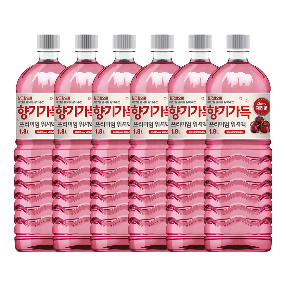 향기나는 에탄올 워셔액 1.8L 체리향 어는점 영하25도, 6개, 1.8L 15,900원