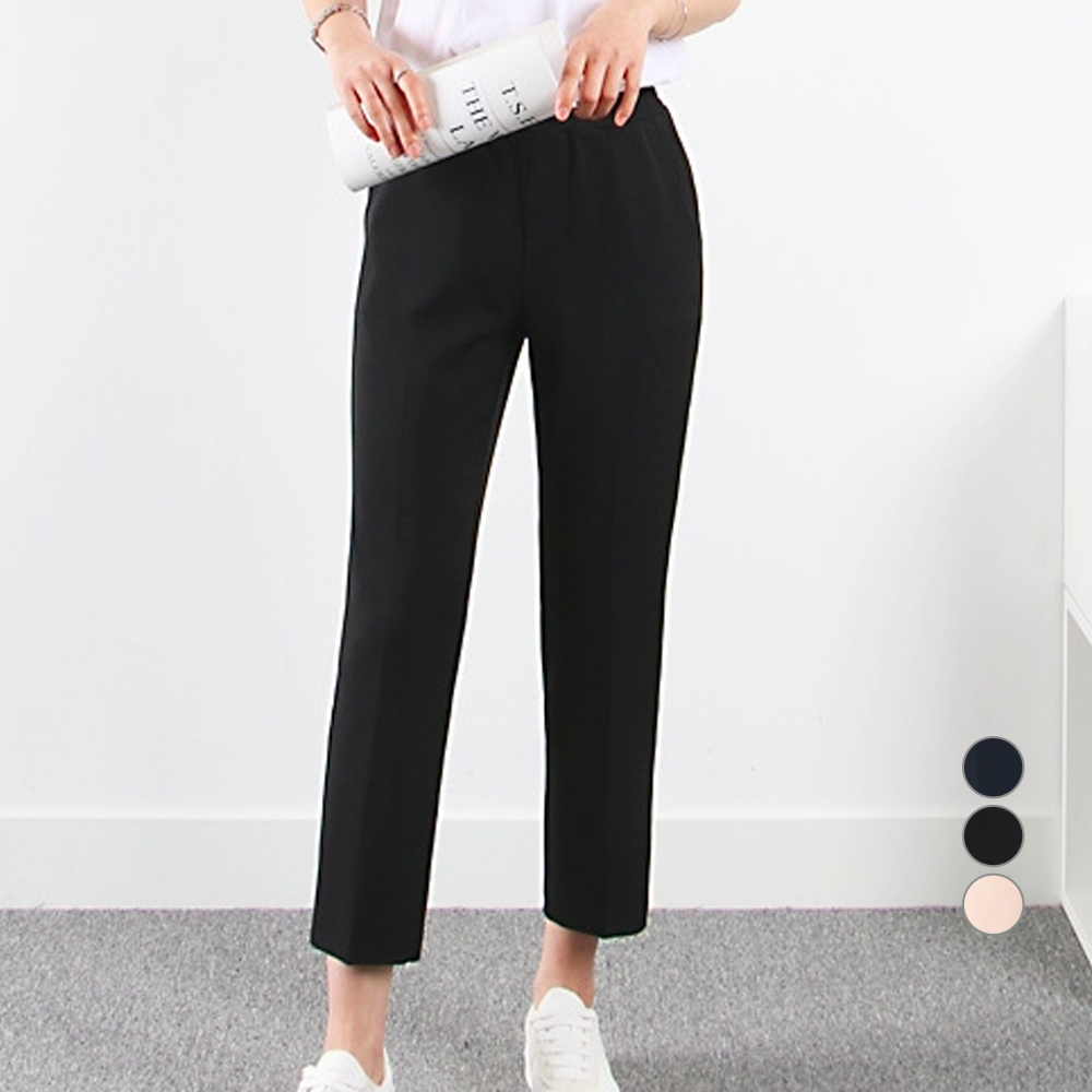 나인뮤즈 허리밴딩 슬랙스 일자핏 빅사이즈여성의류 ~3XL 데일리 키작녀 리더밴딩팬츠 32,800원